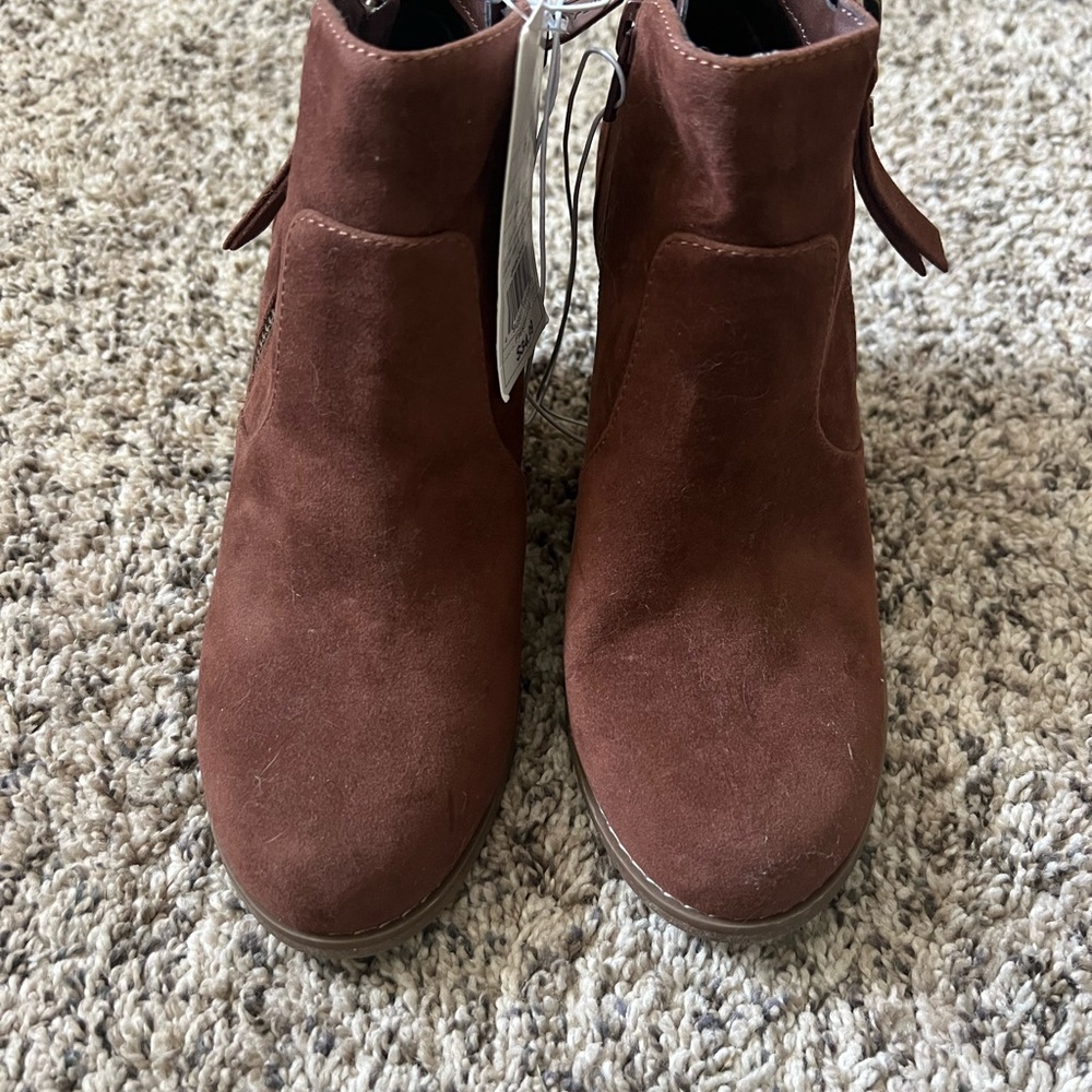 Brown Suede Ankle Boots
